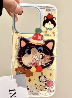 童趣卡通猫咪磁吸支架适用X9b荣耀500/magic8/400/80/90GT/50SE手机壳X70i/X40/300/200PRO可爱X60畅玩50plus