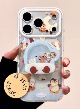 手套娃娃摇摇乐磁吸支架适用NOthing 2A/3手机壳2谷歌Pixel9/10PRO/876可爱mote edge60pro/G56华硕ROG9/54软