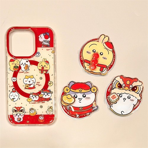 吉伊卡哇磁吸转转支架适用三星S23u/Note20/A06/A55/S20+手机壳A54可爱s23FE/A22新年款S24ultra/A33/A23/S10