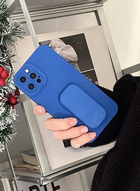 高级感适用oppo reno14/13/12手机壳895k/4/6/11/A2pro/A57推拉支架K9x蓝色Findx9/x7/X5/x8硅胶A72/A35/A93