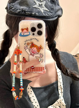 可爱卡通coco酱女孩挂链适用vivo iQOOneo7/iqooz9 turbo+/6SE/7竞速iqoo11/13pro/10/12新款软U3e手机壳z8x