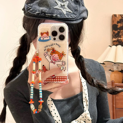 可爱卡通coco酱女孩挂链适用vivo iQOOneo7/iqooz9 turbo+/6SE/7竞速iqoo11/13pro/10/12新款软U3e手机壳z8x