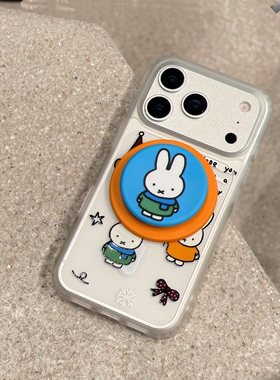 米菲兔磁吸支架适用NOthing 2A/3手机壳2谷歌Pixel 10PRO/9876/mote edge60pro可爱G56华硕ROG9创意G54透明软