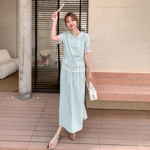 新品！薄荷漫波淺綠色夏季时尚休閑套装8330P145K198主推現貨图片