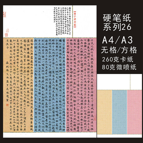 作品纸硬笔微喷纸墨子君