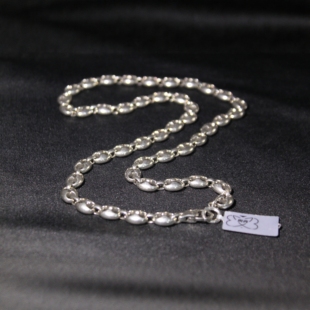 向卉意大利库存回流925银立体实心猪鼻子长款项链