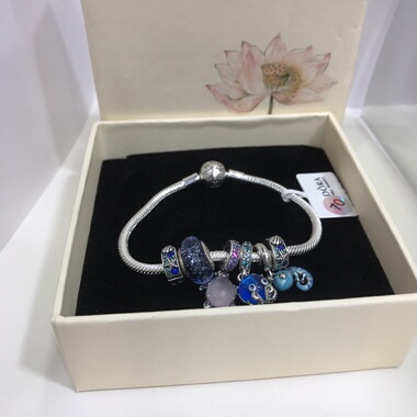 向卉意大利中古925银潘大海手镯