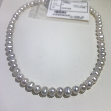 向卉意大利中古海水Akoya珍珠项链近圆有证书有礼盒送妈妈