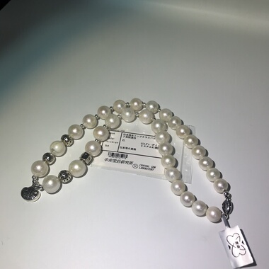 向卉意大利中古海水澳白南洋有核珍珠项链近圆有证书有礼盒送妈妈