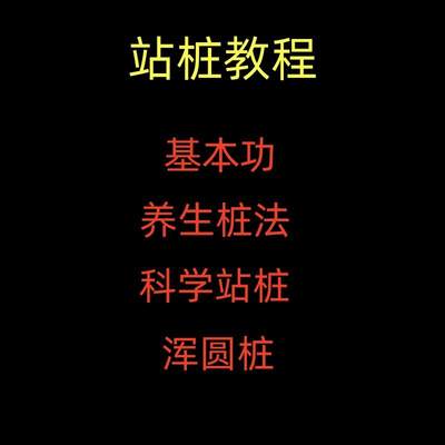 站桩视频教程站桩原理技巧要点详解零基础自学桩浑圆桩教程