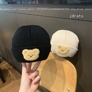 婴儿帽子秋冬季宝宝毛线帽男童针织帽保暖套头帽新生儿胎帽护耳帽