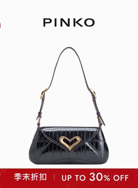 PINKO心形黑色单肩手提斜挎包103763A1VE
