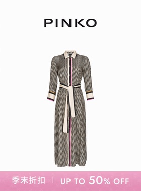 PINKO女士系腰印花式连衣裙102167A24Z