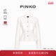 PINKO女士通勤简约小香风单排扣口袋收腰短款 外套104183A24O