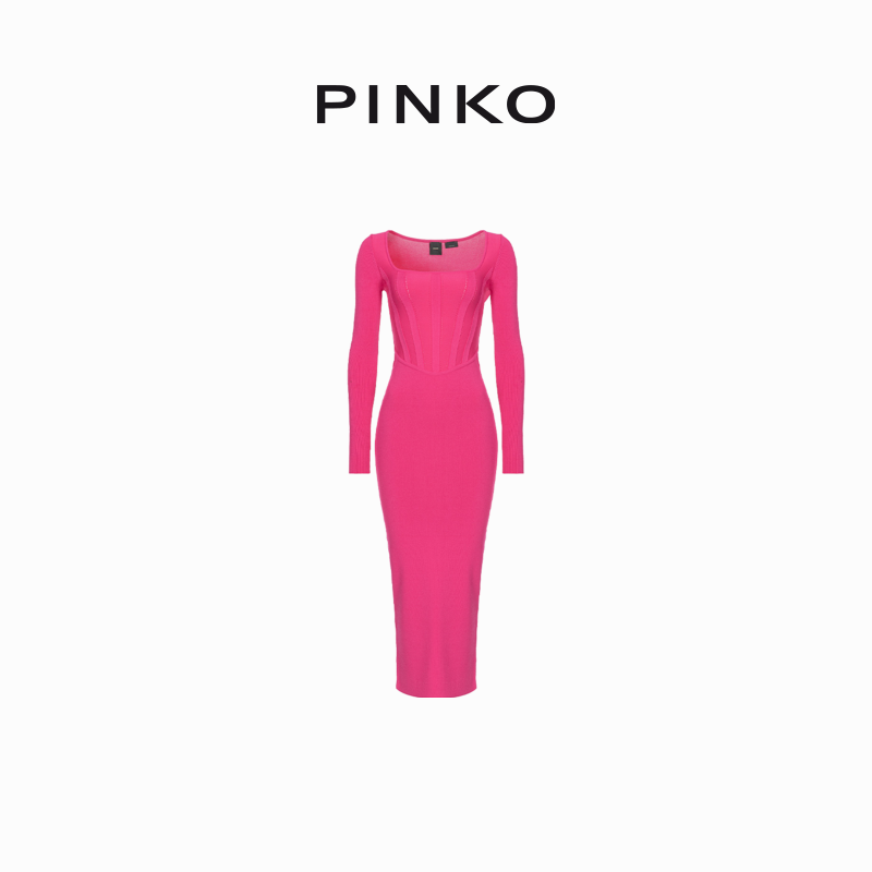 PINKO束身迷笛长款连身裙101856A16N