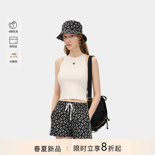 背心PAF26123839 针织双燕刺绣罗纹无袖 PINKO女士2026年春季 新款