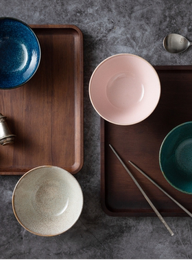 AITO日式餐具套装单个北欧创意简约家用陶瓷餐盘沙拉碗饭碗汤碗