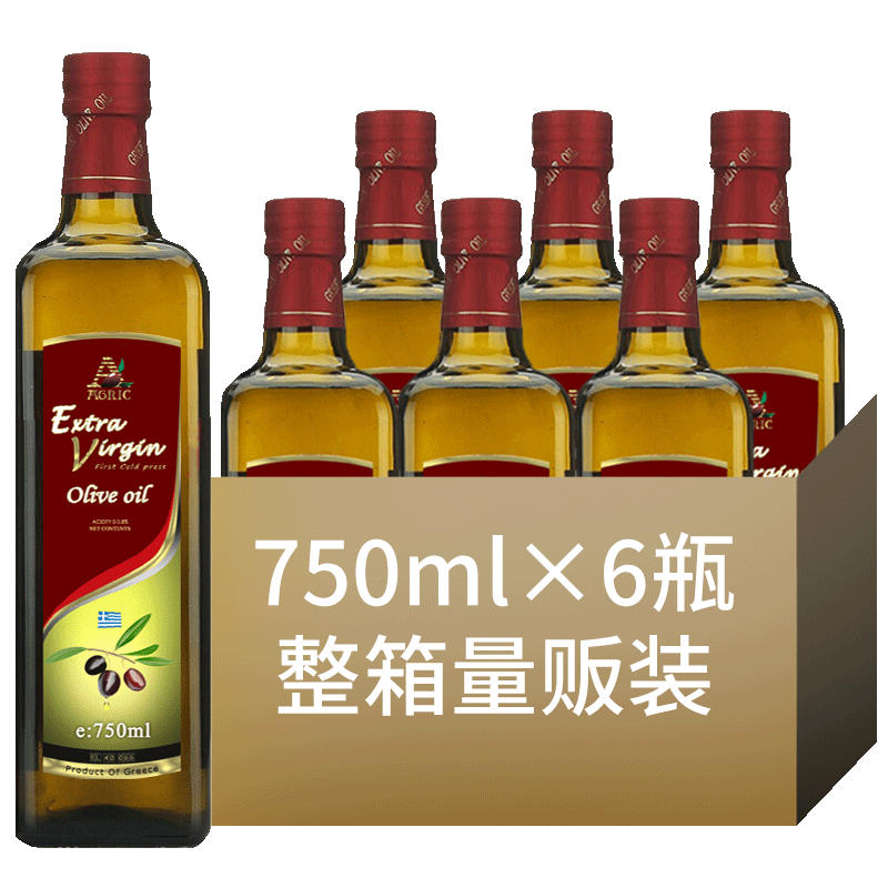 阿格利司6瓶量贩特级初榨橄榄油