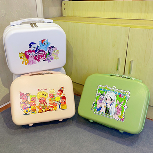 定制LOGO14寸手提箱化妆包女收纳旅行箱画箱伴手礼猫舍礼品小箱子