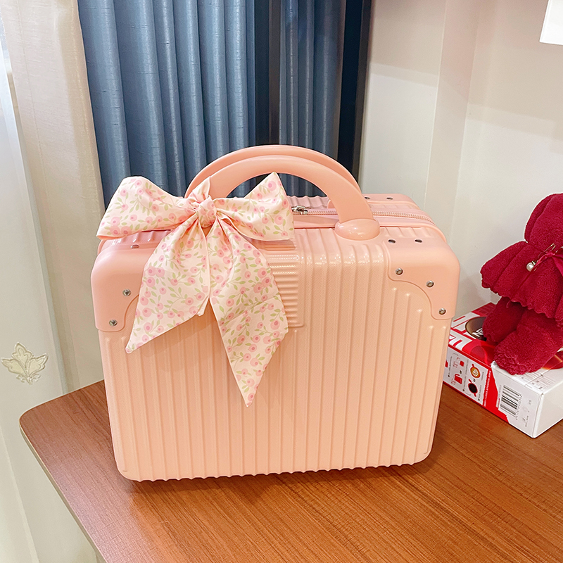 复古手提箱子小行李箱化妆包收纳伴手礼品包装箱旅行可套拉杆14寸