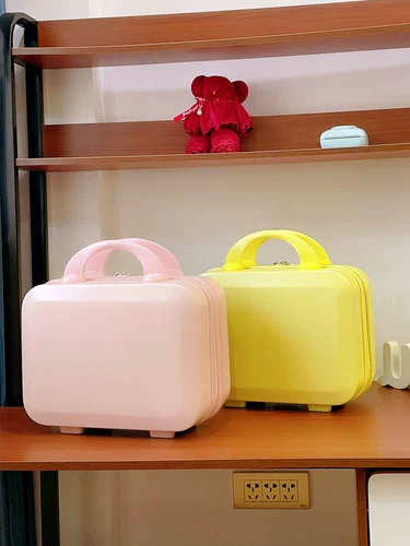 Портативный чемодан, косметичка, сумка через плечо, маленькая сумка-органайзер, коробка, 14 дюймов, подарок на день рождения, делается под заказ, с печатью вашего логотипа