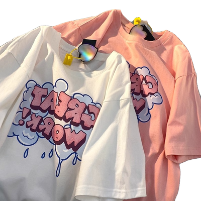 日系复古纯棉短袖T恤女夏韩版