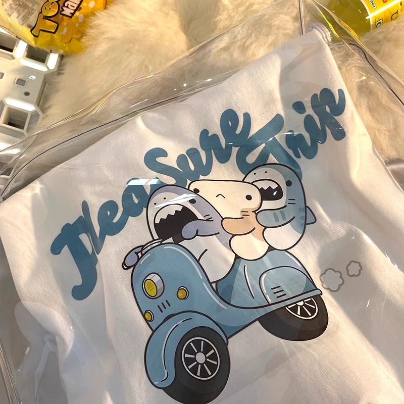 日系复古可爱印花短袖t恤女夏季