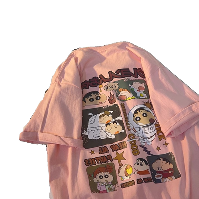 日系复古纯棉短袖T恤女夏季韩版