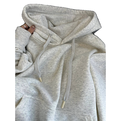 日系复古纯棉连帽卫衣女秋冬加绒