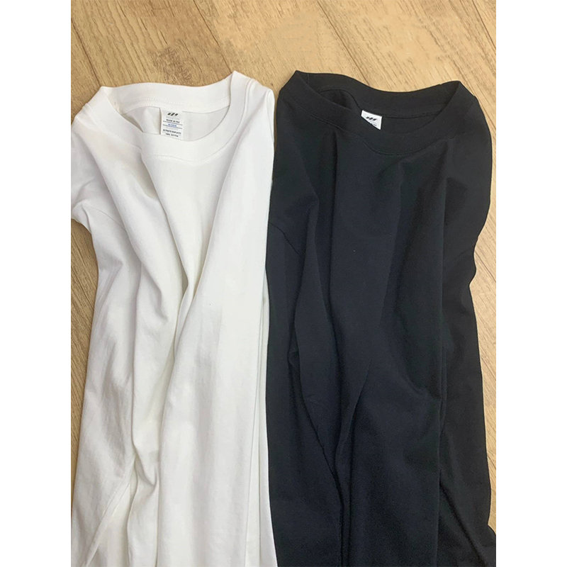 100%纯棉白色长袖T恤女春秋冬内搭打底衫宽松显瘦学生百搭上衣服