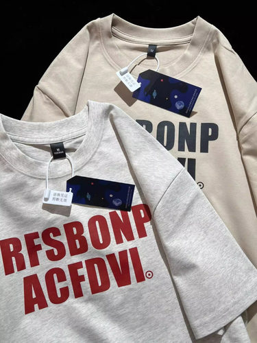 100%纯棉浅灰色短袖t恤女夏季