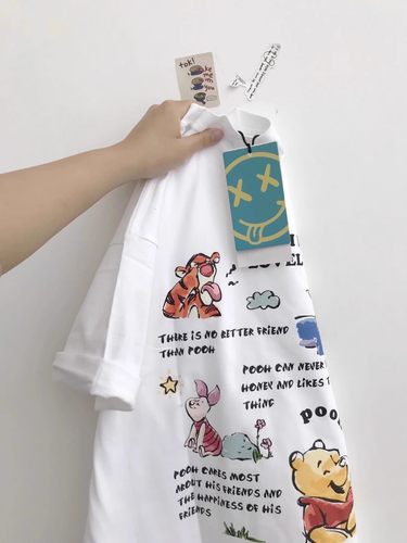 纯棉短袖T恤女夏季宽松韩版卡通