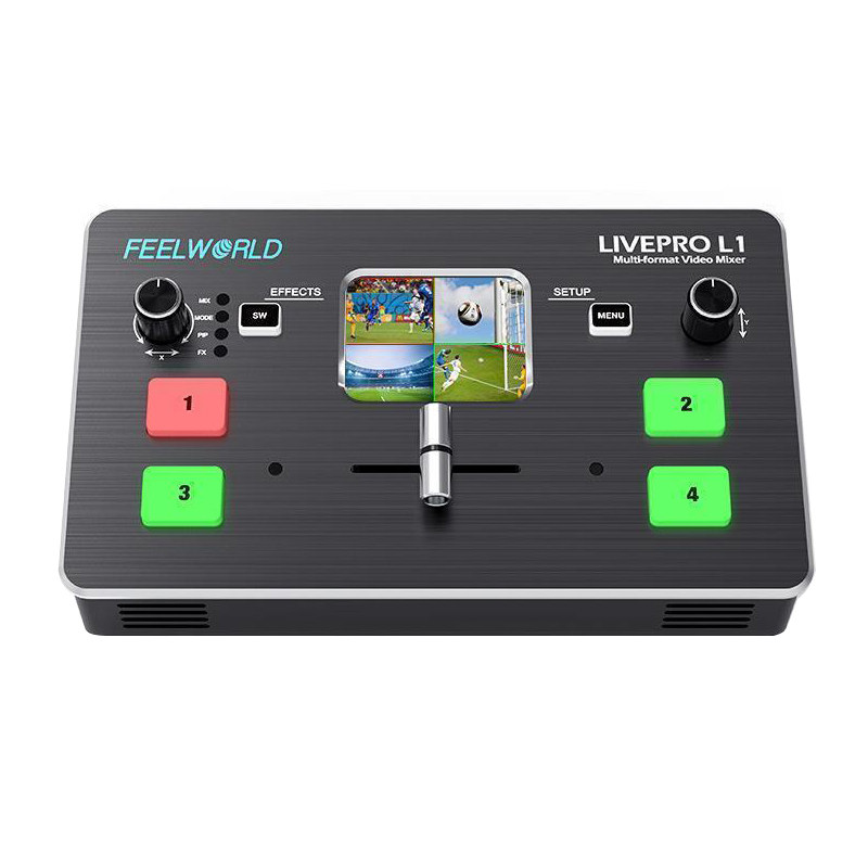 FULWEIDE LIVEPROL1 디렉터 스위처 올인원 4방향 HDMI 멀티 카메라 고화질 비디오 라이브 방송