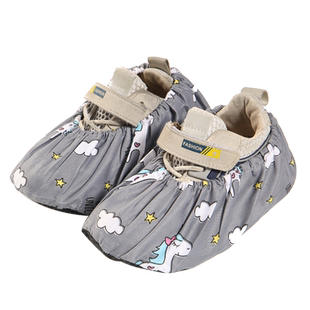 儿童鞋套室内家用布料印花可反复洗加厚卡通防滑小学生微机课脚套