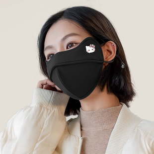保暖口罩女高颜值可爱3d立体加厚防风防寒护眼角2025新款 秋冬季