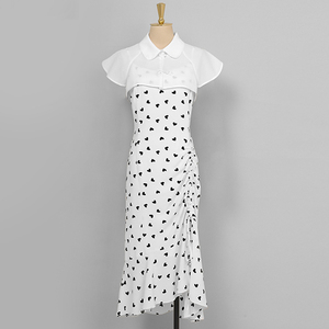 RM9927#新款夏季气质时尚抽褶吊带仙气鱼尾裙+纯白小披肩套装裙