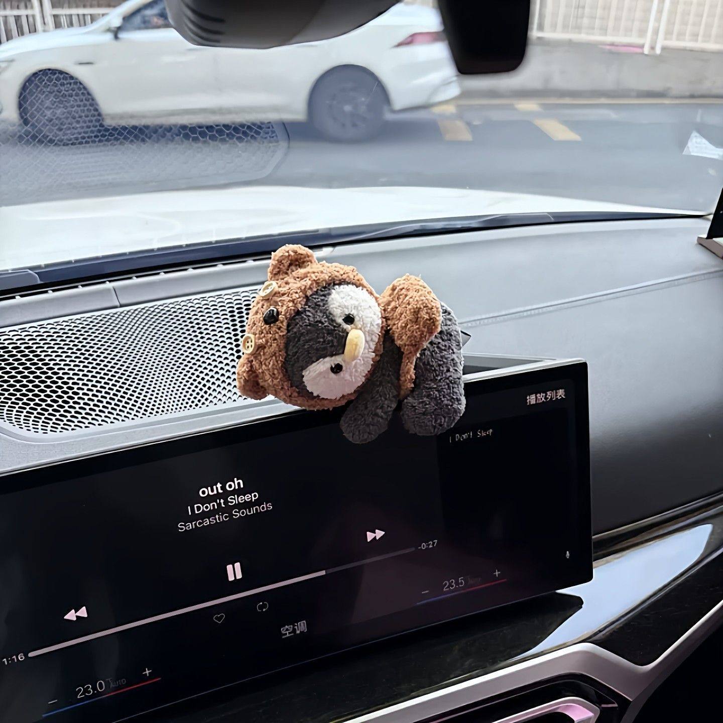 毛绒小企鹅车载屏幕趴趴公仔汽车中控台摆件可爱车内装饰陪伴玩偶,汽车用品/电子/清洗/改装,摆件,淘宝优惠券,粉丝福利购,淘宝优惠卷