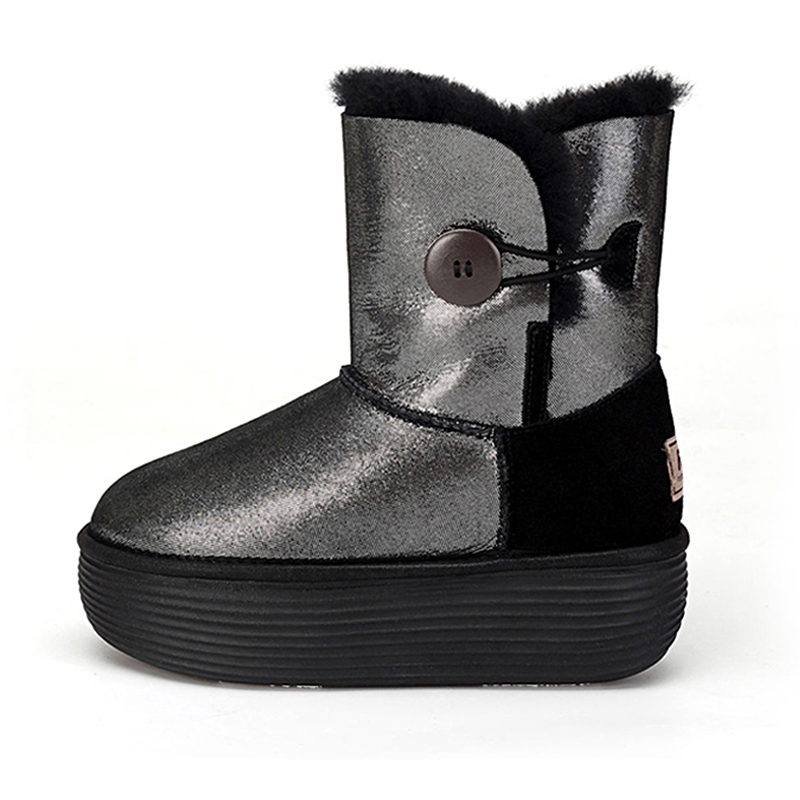 羊皮毛一体厚底真皮RTB雪地靴冬