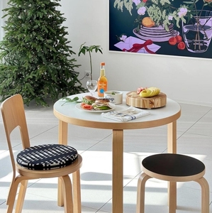 中古风圆餐桌奶油风设计师家用现代简约书桌长方形咖啡桌民宿圆桌