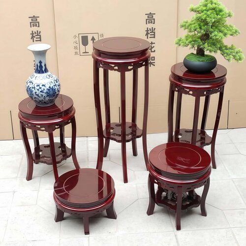 彰显品质实木花架子桦木复古风