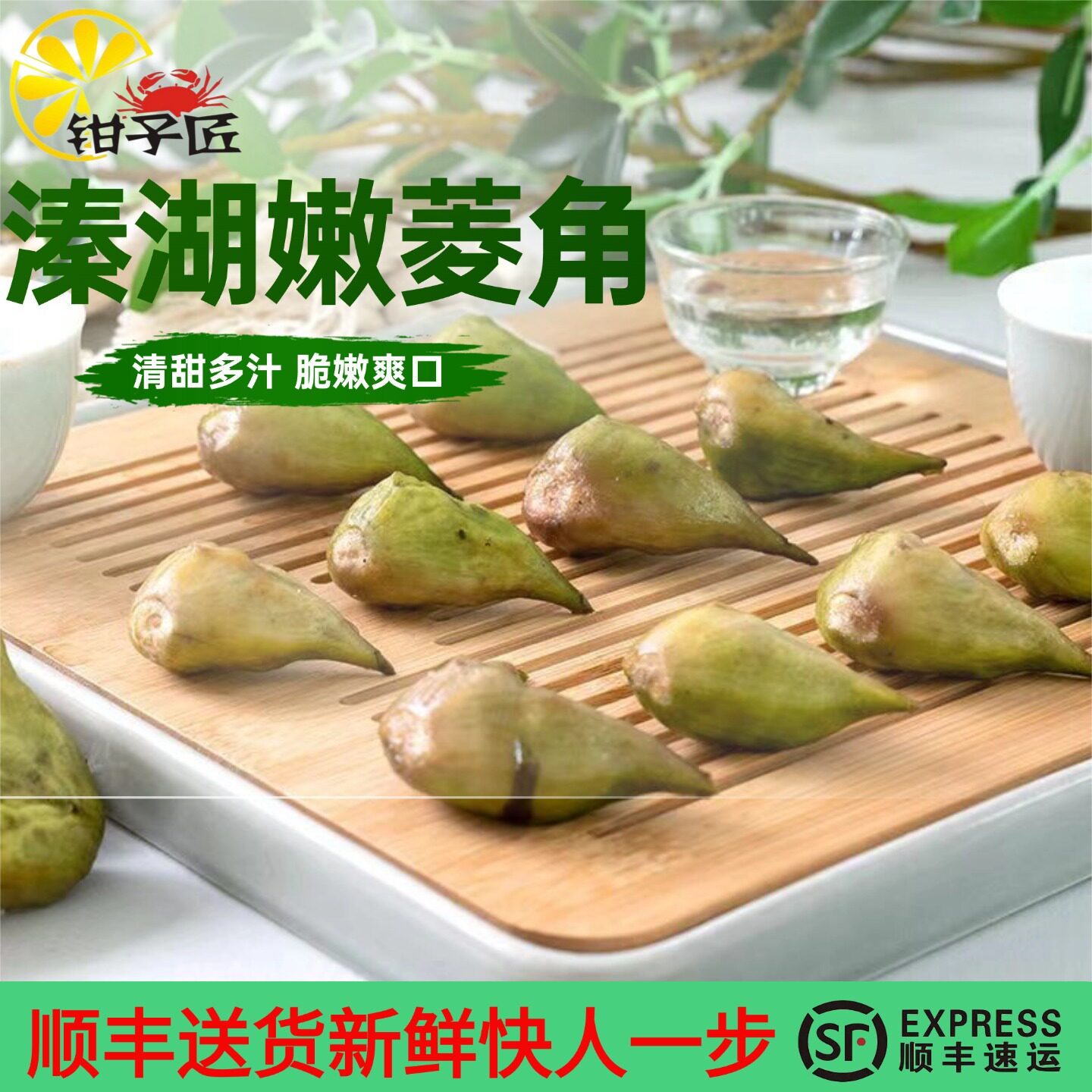顺丰速发溱湖现摘嫩菱角