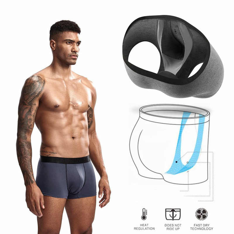 JOCKMAIL 男士平角裤 冰丝3D吊床网袋U凸防走位枪弹式分离四角裤