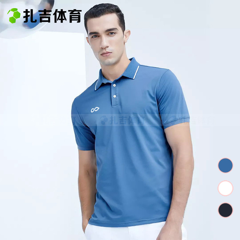 扎吉足球Cikers/赛客素湃男子夏季运动清爽透气吸汗短袖POLO衫T恤图片