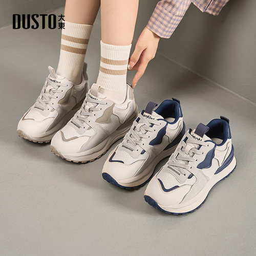 面包鞋时尚休闲平底中跟系带