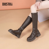 大东瘦瘦靴女鞋 休闲粗跟中跟圆头D0603 时尚 2025冬季 新款