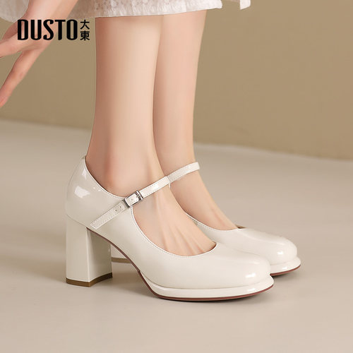 大东玛丽珍鞋甜美高跟女鞋