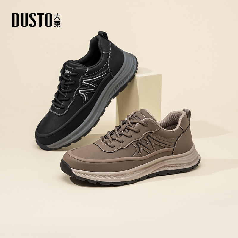 大东休闲鞋男鞋2025秋季新款简约平底低跟系带Q0209