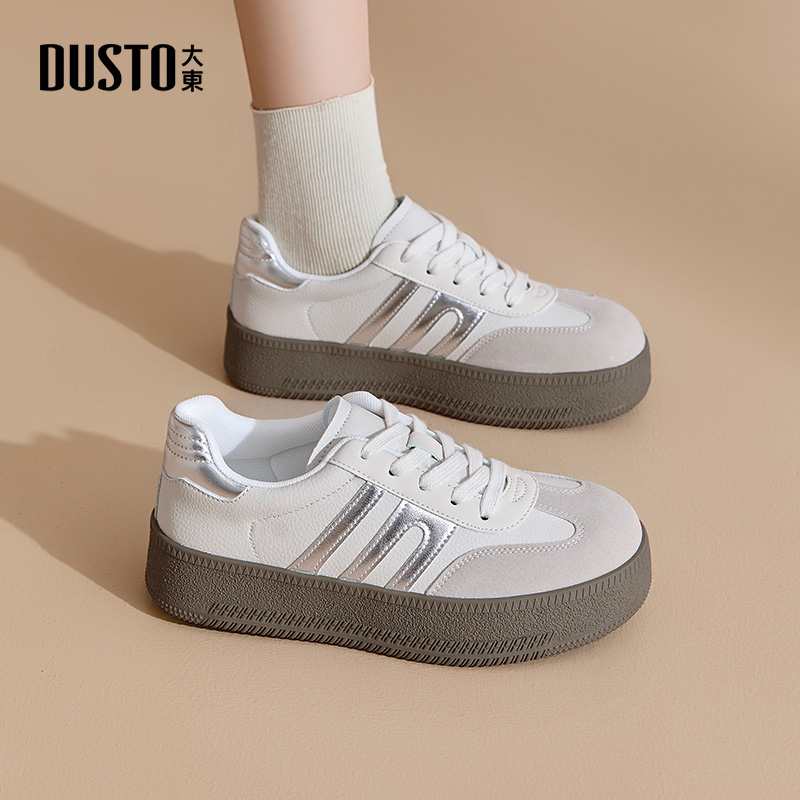 阿甘鞋休闲简约平底系带圆头