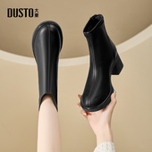 时尚 大东时装 新款 2025冬季 高跟圆头今年流行小短靴0009 靴女鞋