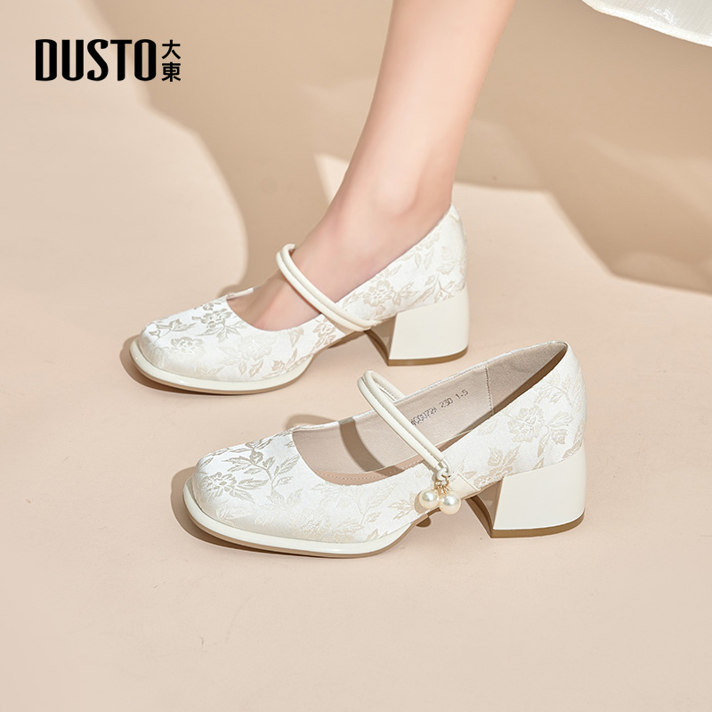 大东dd国风旗袍单鞋女鞋2025秋季新款新中式设计感小香风玛丽珍鞋